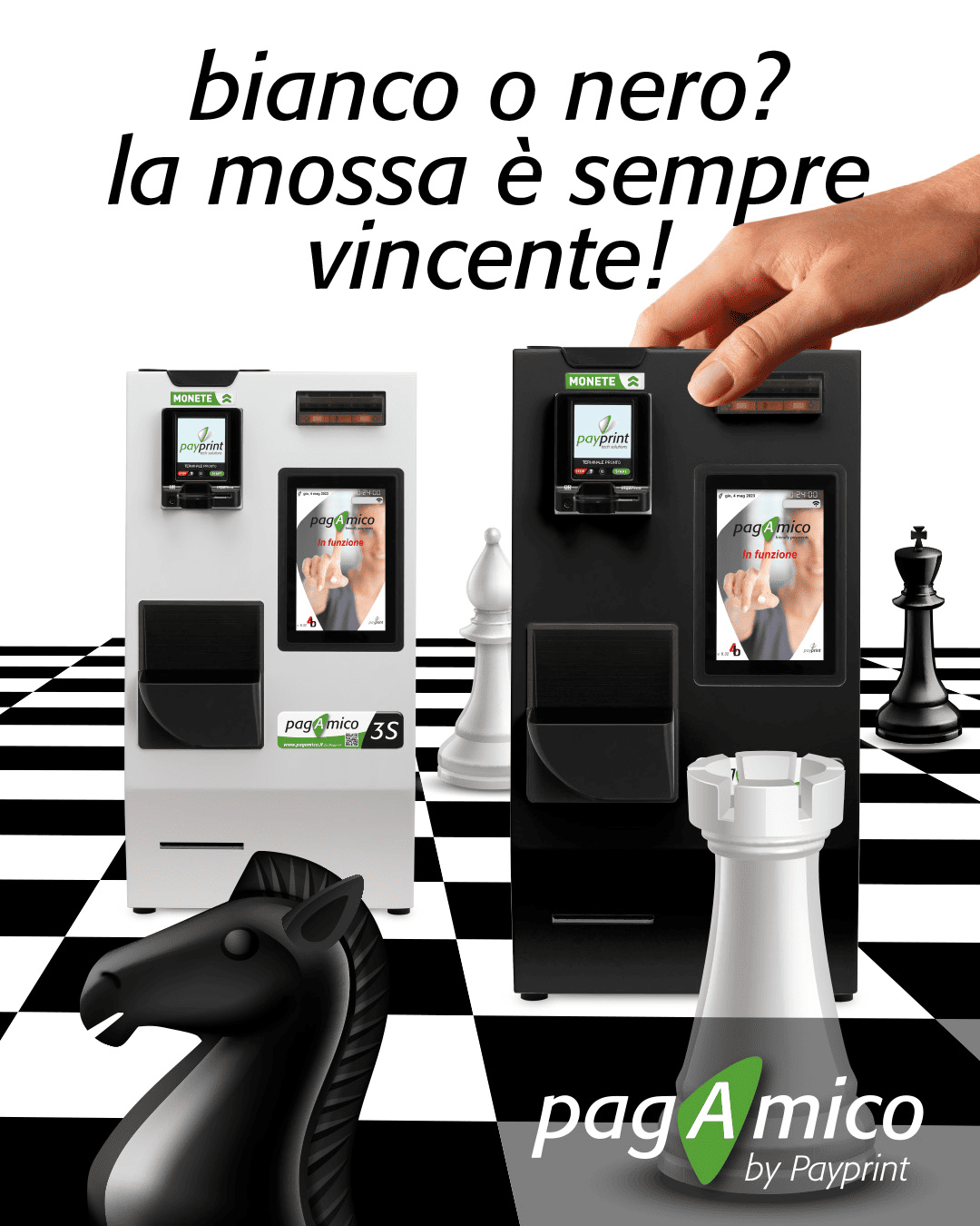 pagAmico cassa automatica - bianca o nera